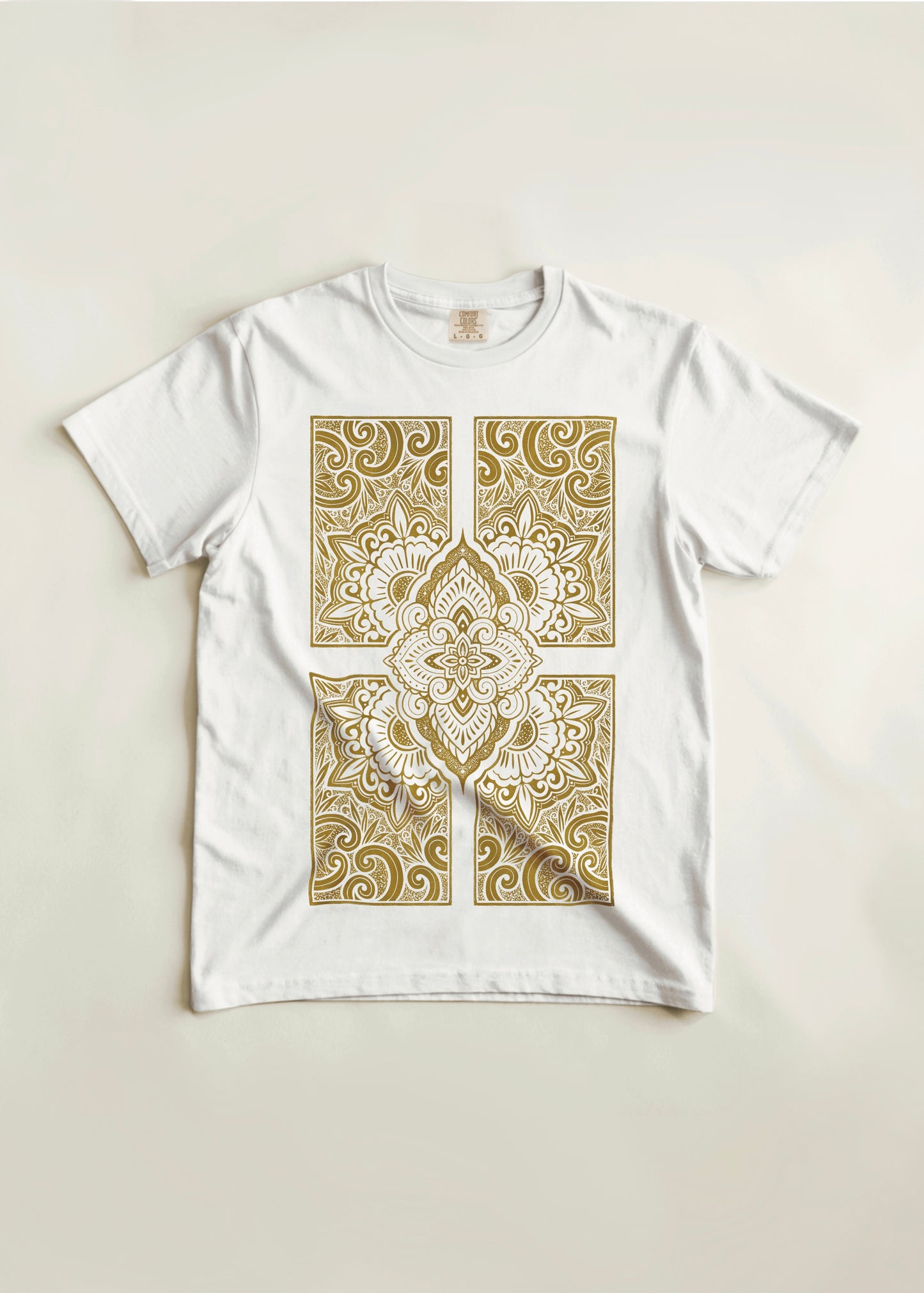 Ornamental Linocut Style Tee
