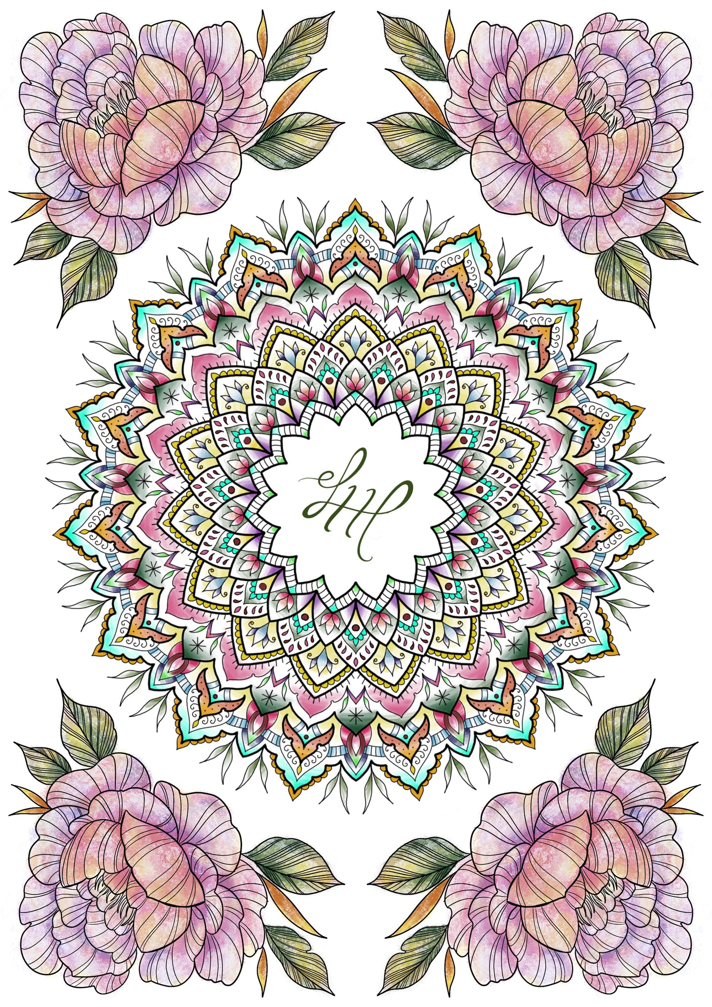 FREE PDF Floral Download Colouring Page