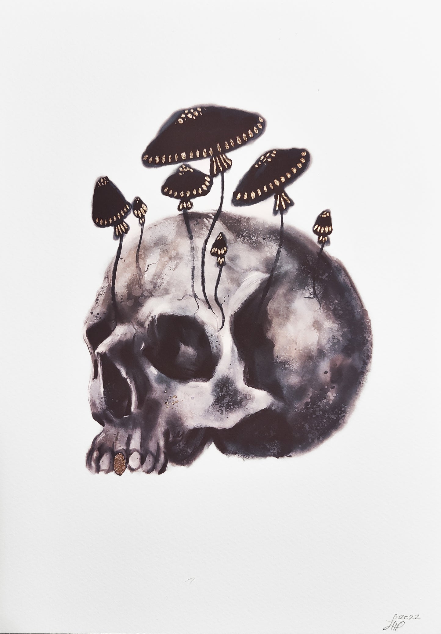 Mushroom Skull Print