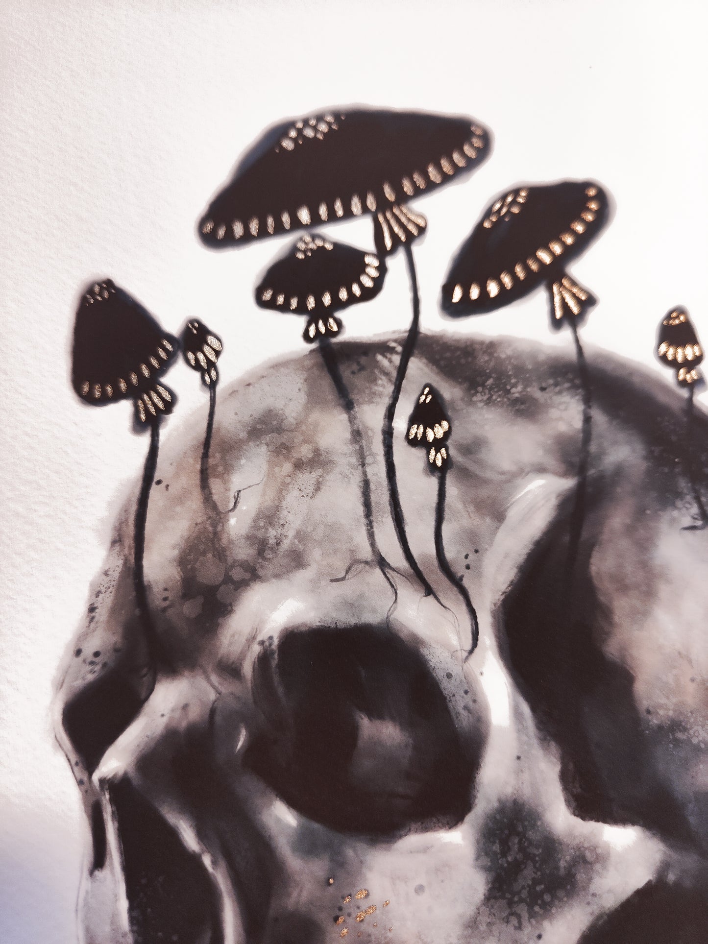 Mushroom Skull Print
