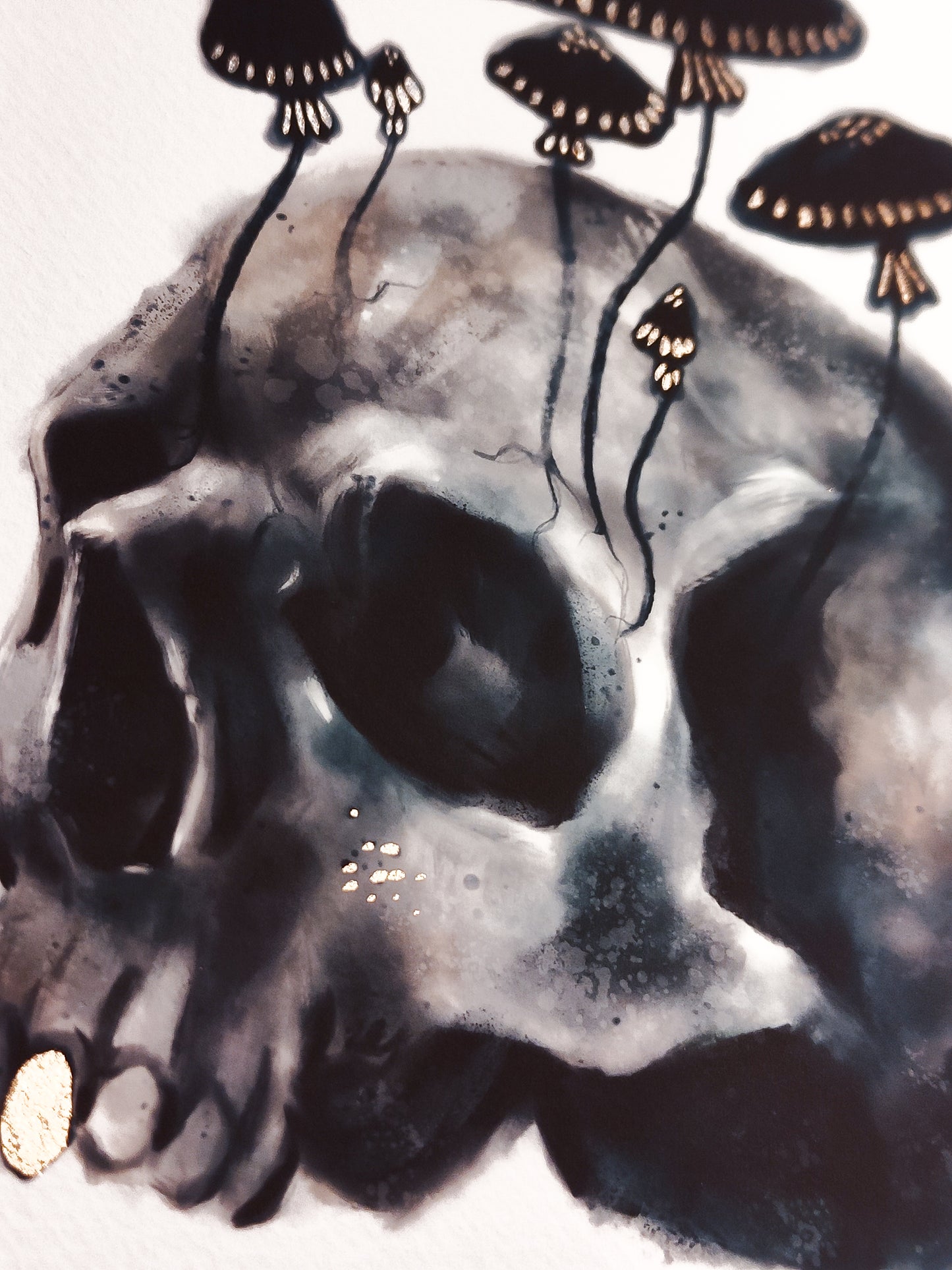 Mushroom Skull Print