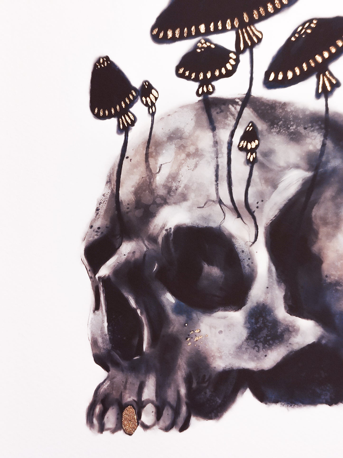 Mushroom Skull Print