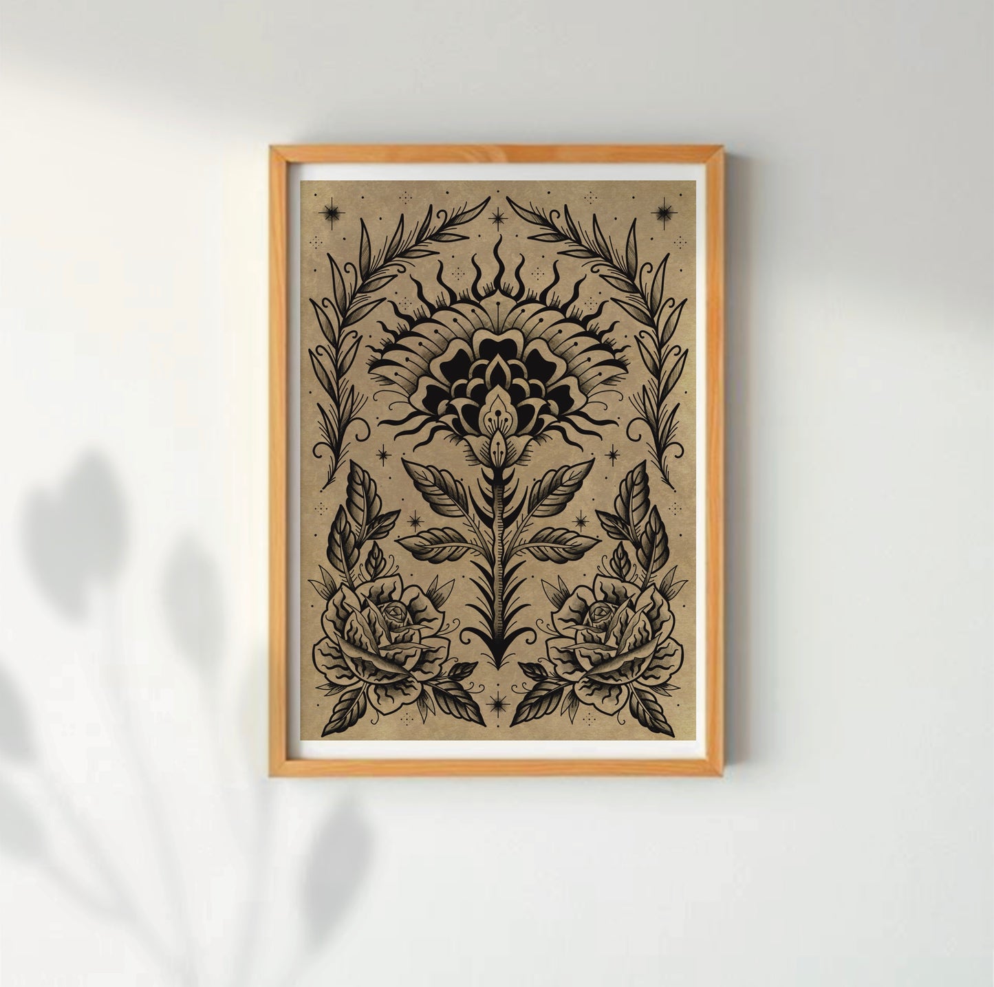 Blackwork Tattoo Flash Fine Art Print