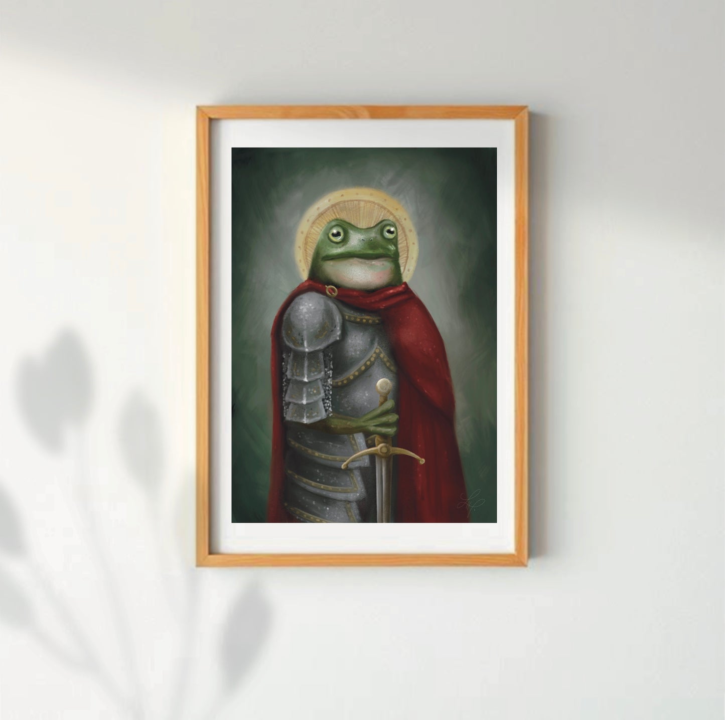 Medieval Frog Knight Fine Art Print