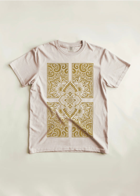 Ornamental Linocut Style Tee