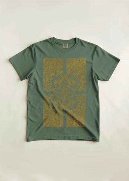 Ornamental Linocut Style Tee