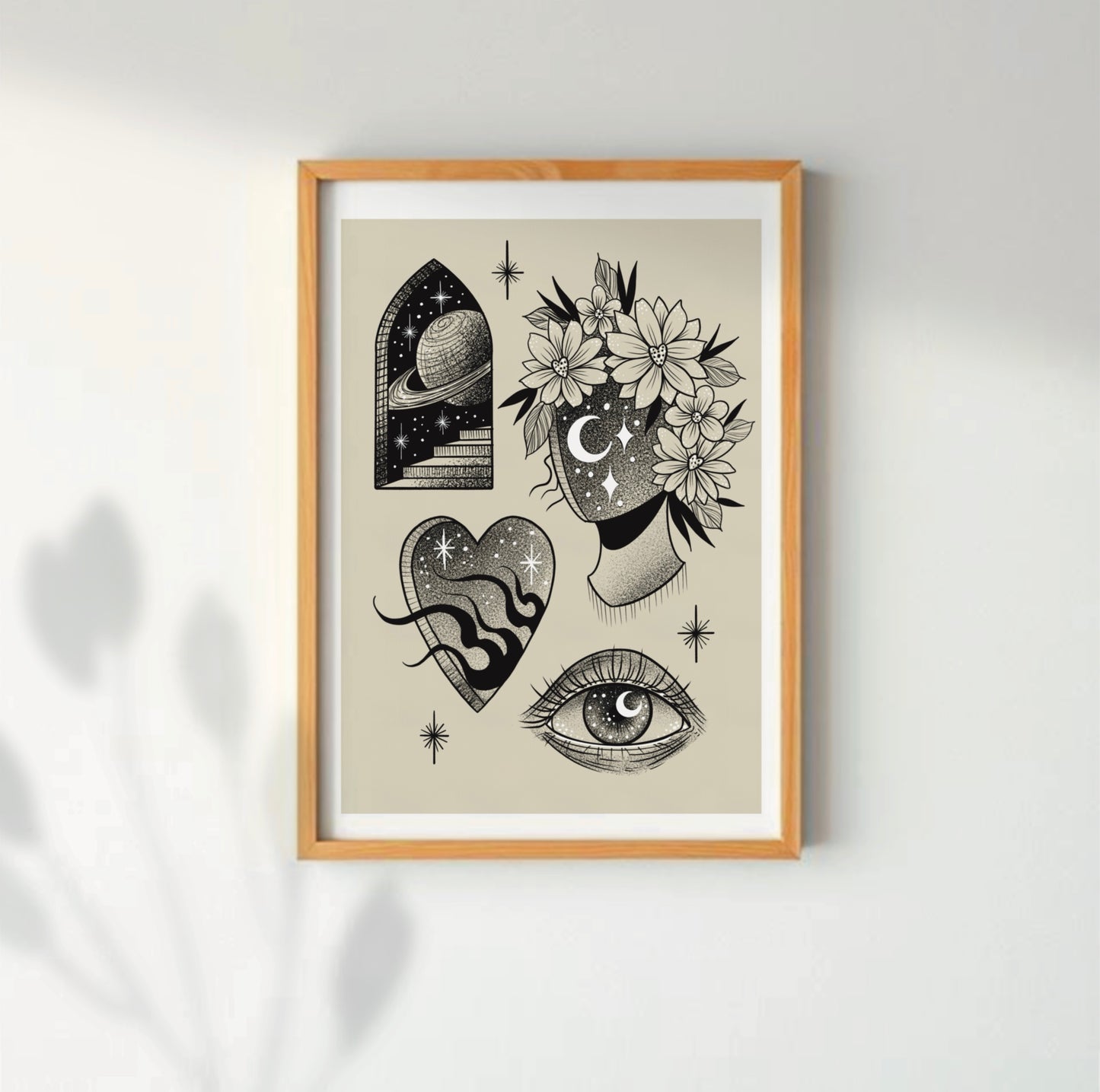 Open Doors Tattoo Flash Fine Art Print