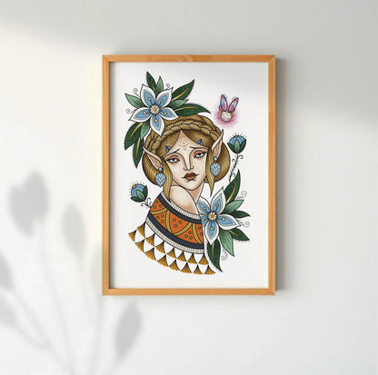 The Time Princess Zelda Inspired Fine Art Print