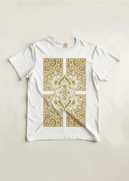 Ornamental Linocut Style Tee