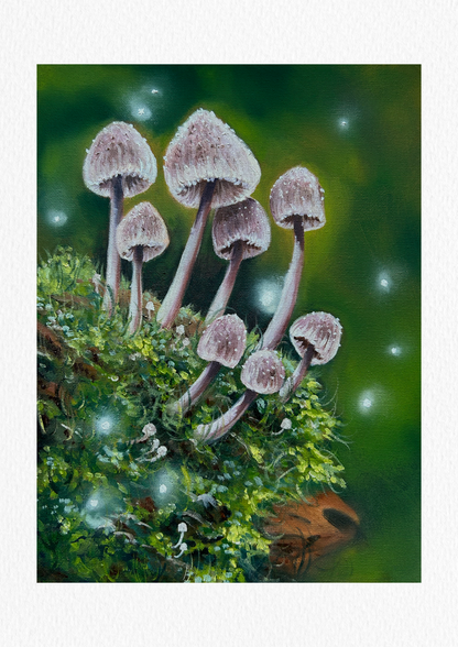 Mushroom Oil Painting Print