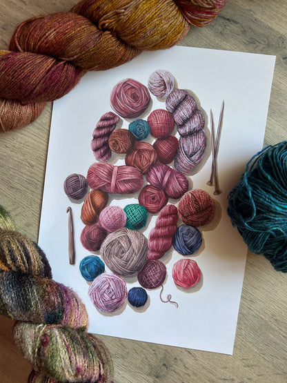 Yarn Stash A4 Print