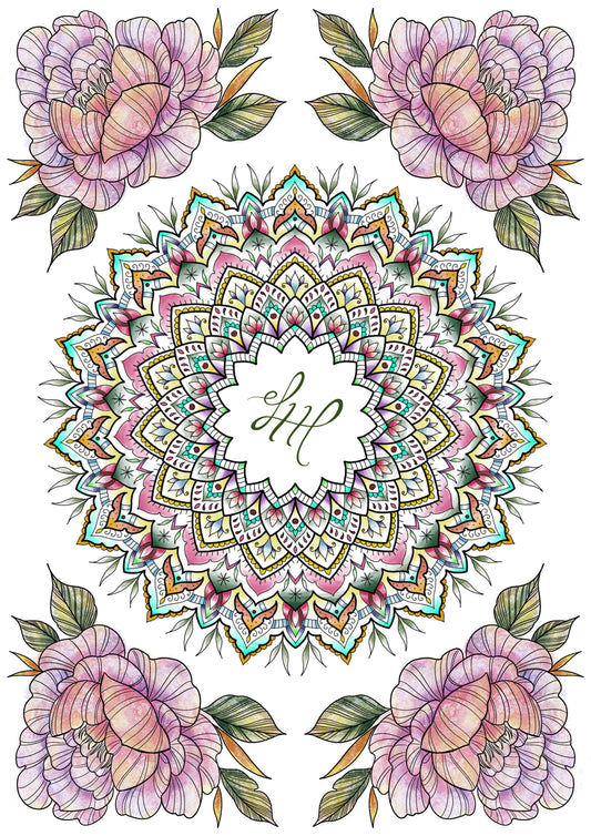 FREE PDF Floral Download Colouring Page